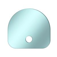 Напольный лист Morso 6 mm  - 110 x 103 cm Round with hole (black) for 6600 series