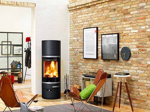 Стальная современная печь-камин Scan 85 6 BP