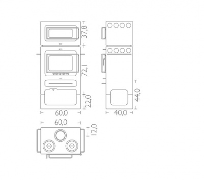 HWAM Classic 4 с дровником и духовкой