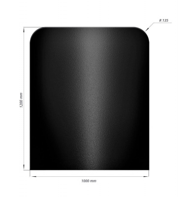 Притопочный стальной лист для печи 120 x 100 см