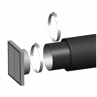 Приток наружного воздуха, ø 100 мм, длинна 1 м