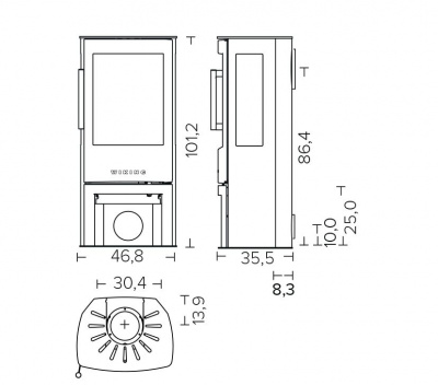 Wiking Miro 3 дровник черный