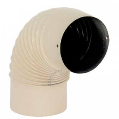 Колено трубы стальное Ø 150 45° ребристое, IVE