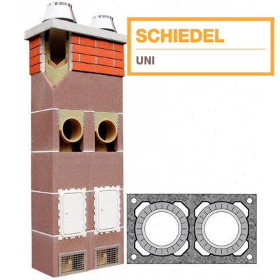 Керамический дымоход Schiedel UNI двухходовой без вентиляции